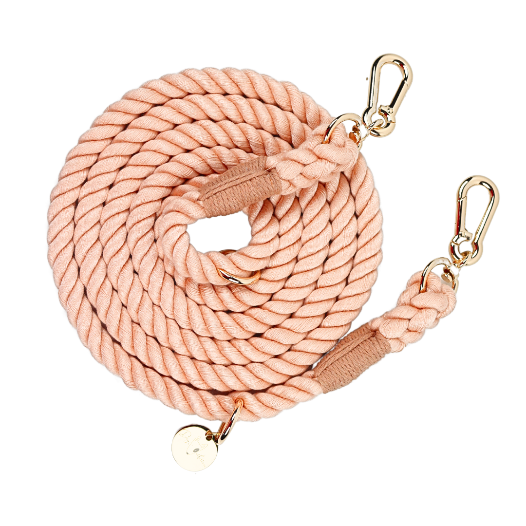 Dual Rope Leash - Champagne Rose