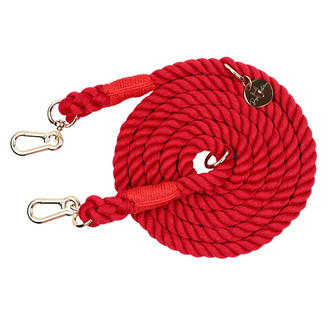 Dual Rope Leash - Crimson