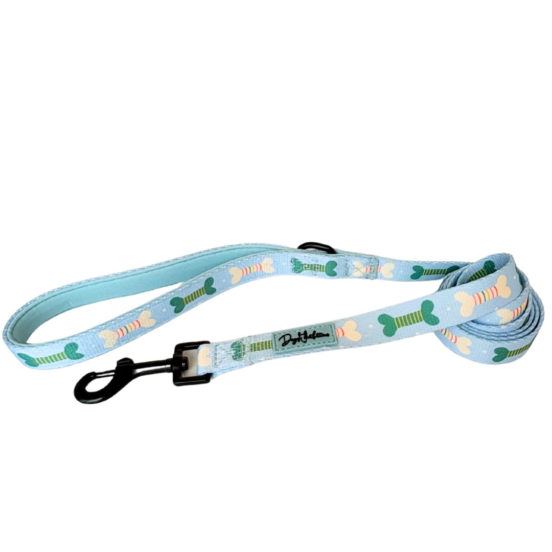 Fabric Leash - Candy Bones